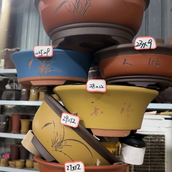 紫砂花盆100-6。