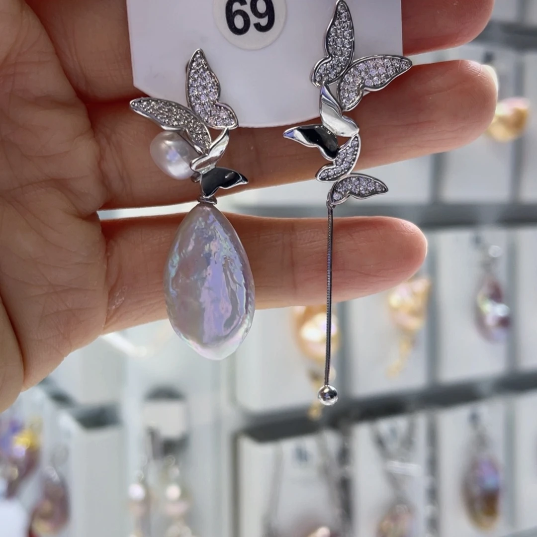 淡水珍珠银S925镶嵌颈饰姐*