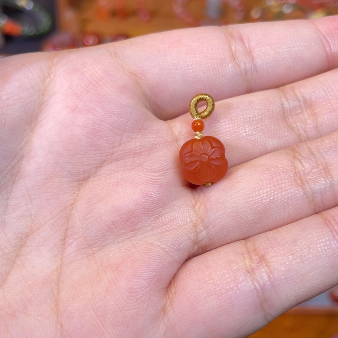 未镶嵌柿子柿柿如意南红玛瑙
