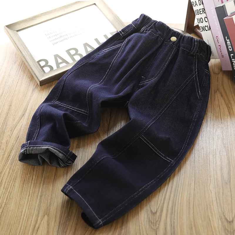 男童牛仔裤2025春秋新款儿童休闲帅气裤子中大童装宽松韩版长裤潮