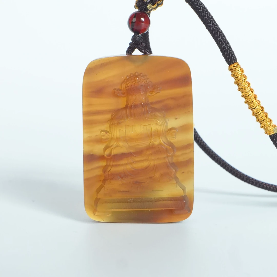 DY-M2428 缅甸雕刻龙五爷吊坠 9.96g