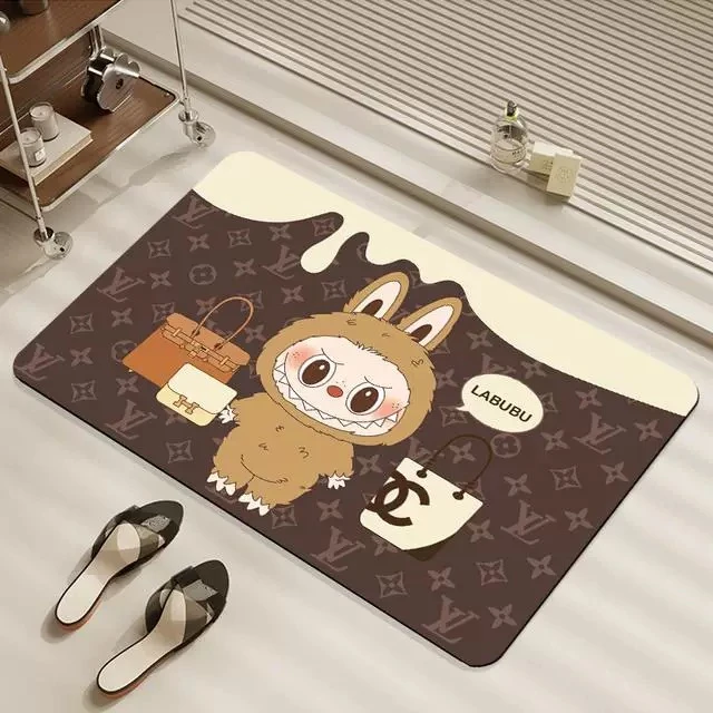 山海-343【60x90】卡通硅藻泥浴室吸水地垫卫生间门口防滑脚垫