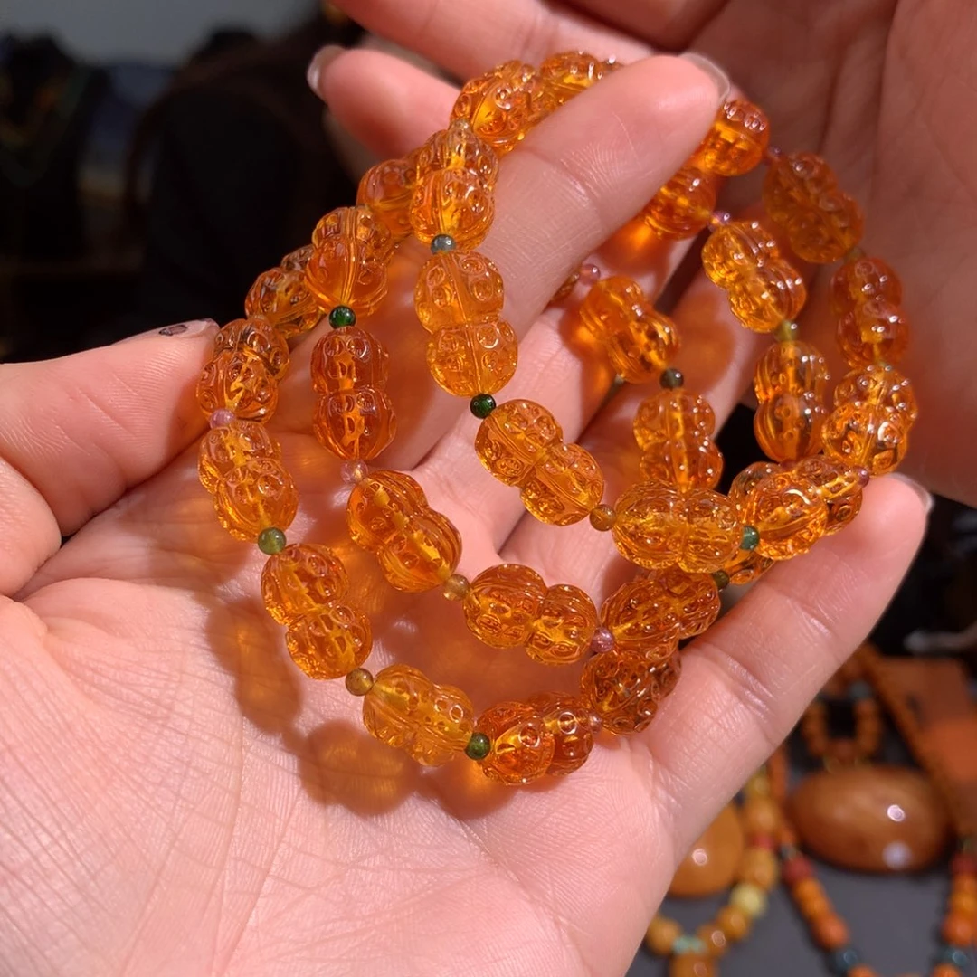 琥珀手串未镶嵌多样性发一