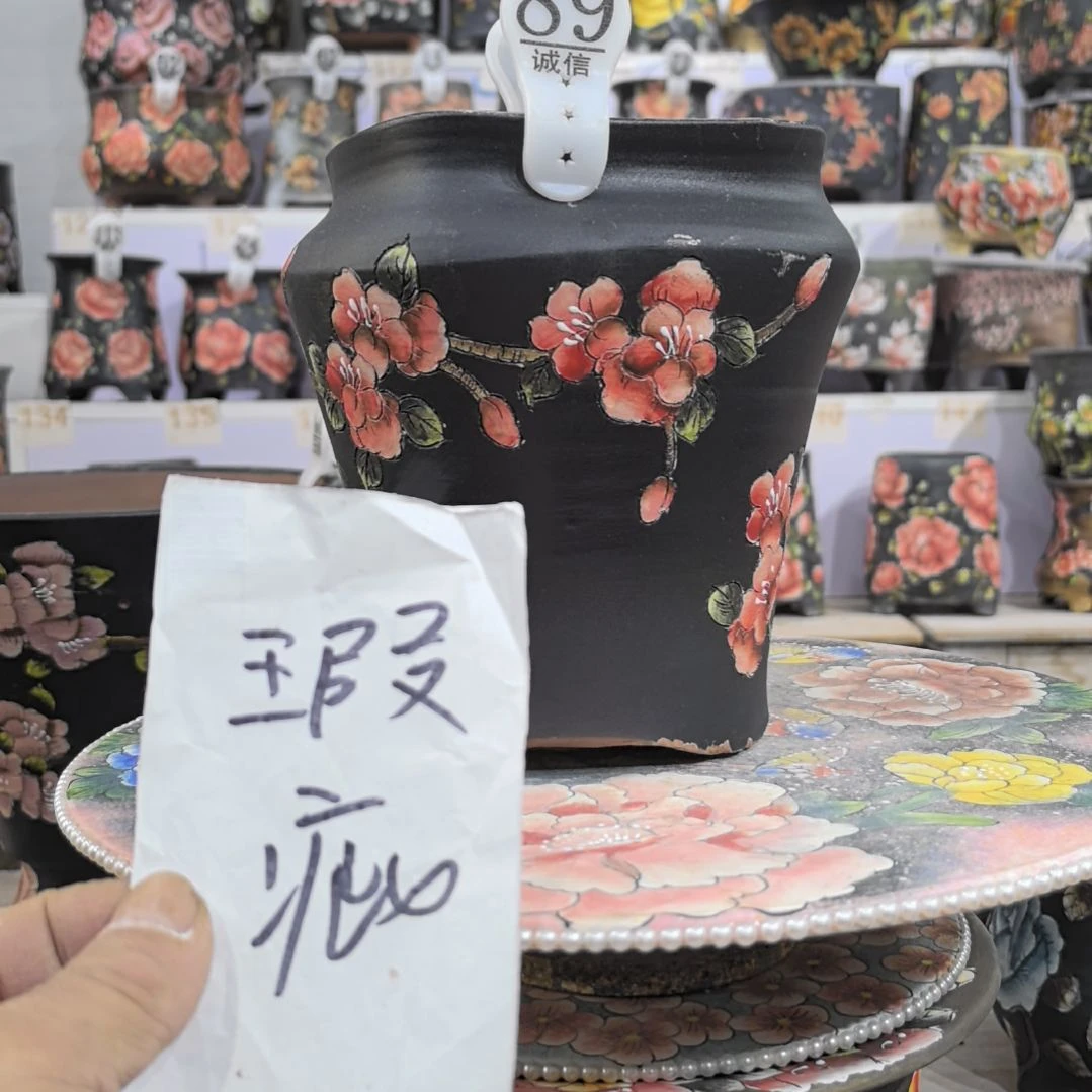 红泥花盆瑕疵处理