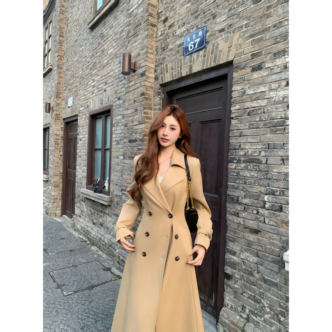 【悉尼假日】UM家2025秋新款超绝收腰立体显瘦气质设计师外套风衣女