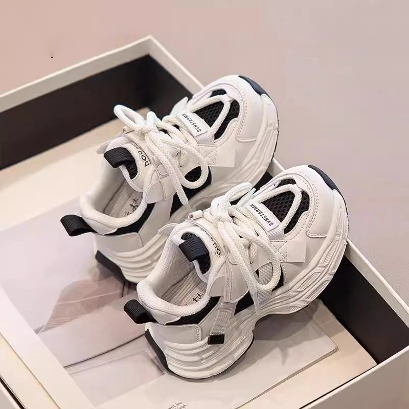 ABC女童 运动鞋2025新款春秋款儿童学生透气百搭防滑中大童老爹鞋