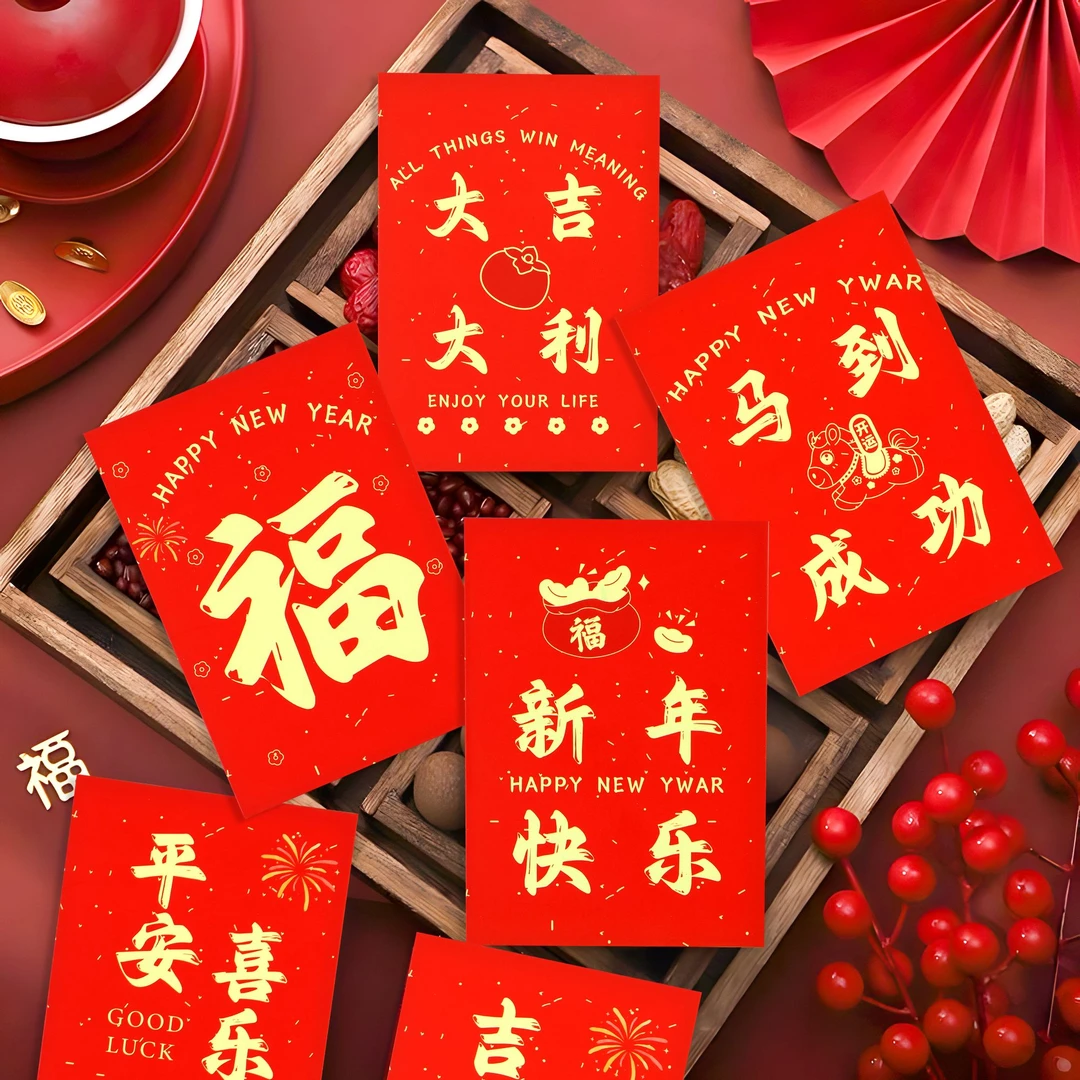 新款高级简约中式轻奢喜庆袋通用新年春节压岁利是封