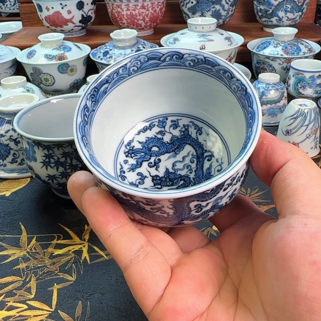 柴窑大炉式龙纹杯子杯子杯子