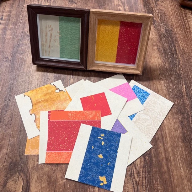 正方形4寸10*10中空玻璃框（含文创卡）套装摆台框