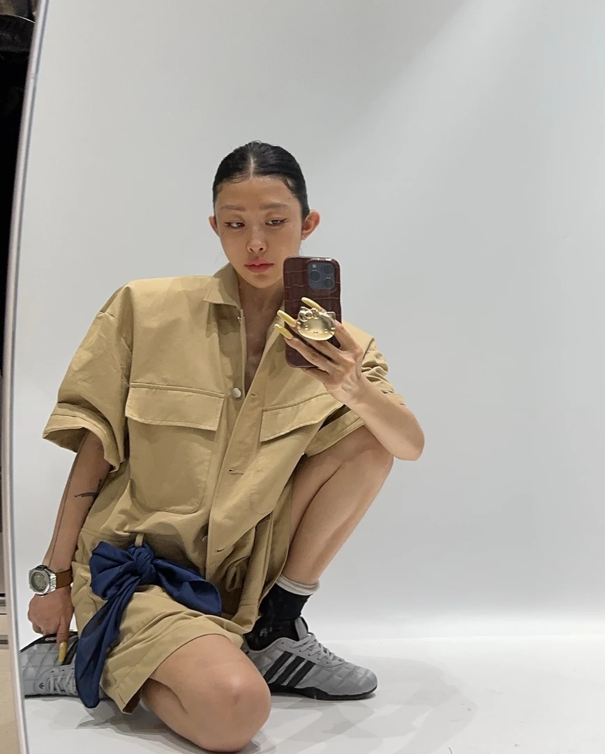 VIVISPLENDID20556#（定制款NO退NO换）洗水工装风连体裤