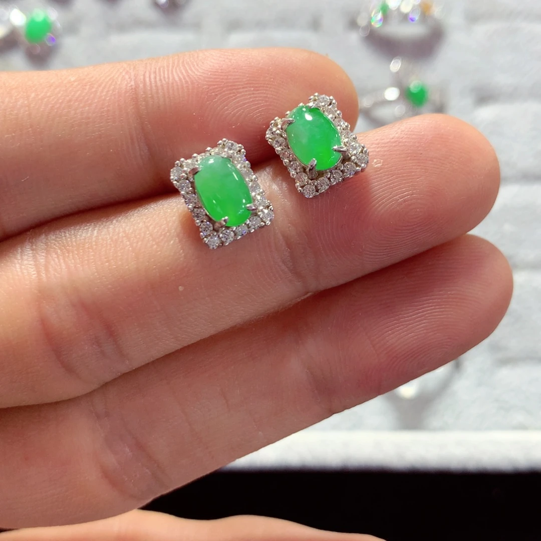 【闪购商品】翡翠戒指未镶嵌翡翠耳钉