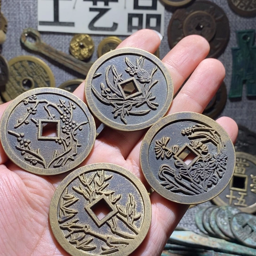 铜工艺品梅兰竹菊高品相