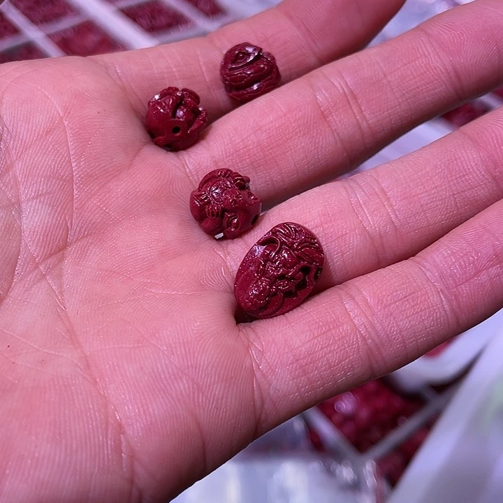 天然辰砂三合六合珠子守护5套