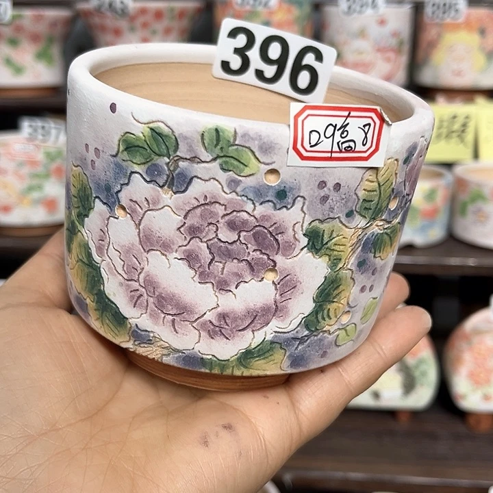 红陶手工制作多肉花盆