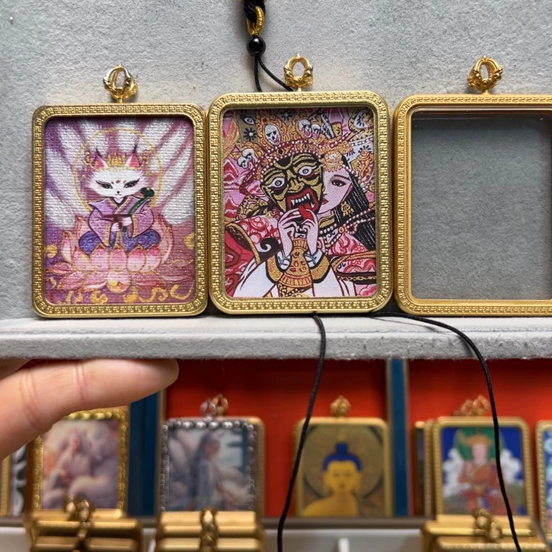 吊坠泡****生双面铜壳小黑绳