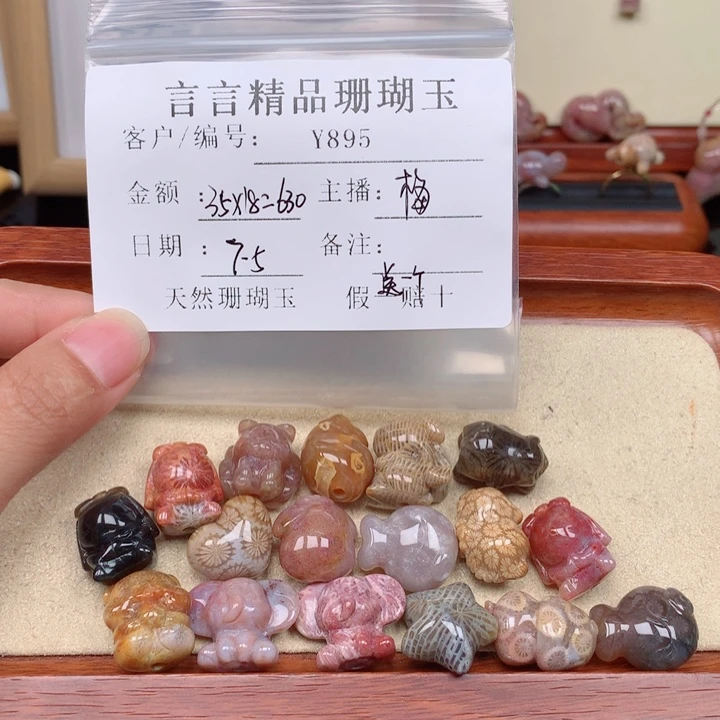 简***硅化玉珊瑚玉未镶嵌