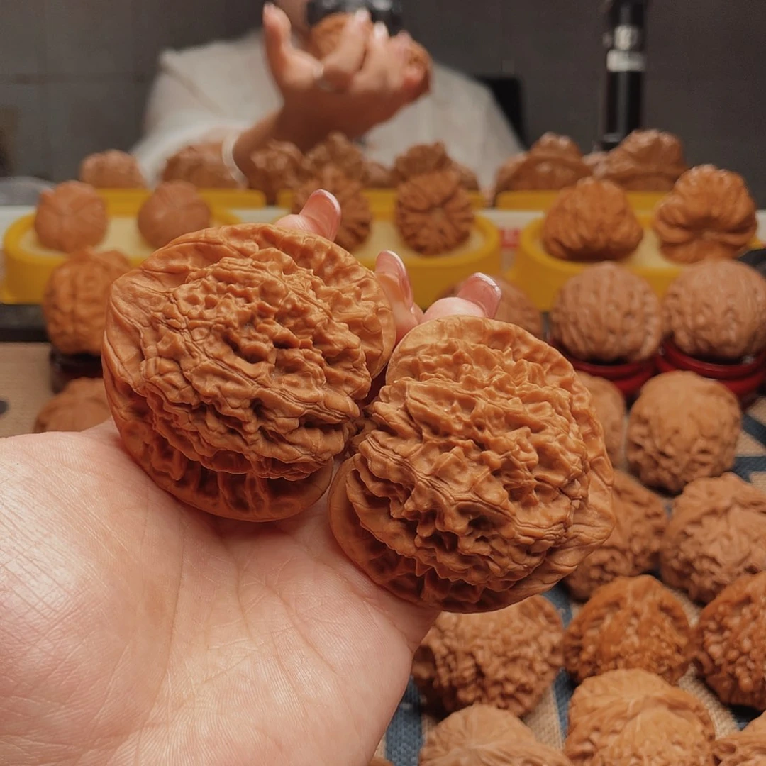 吊坠文玩核桃53龙鼎麒麟纹官帽