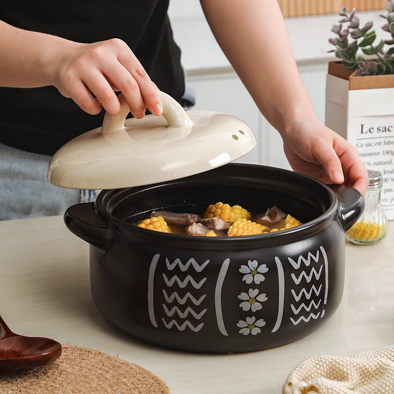 4.5L简约欧式风情大容量汤锅炖锅煮粥煲汤明火燃气煤气专用