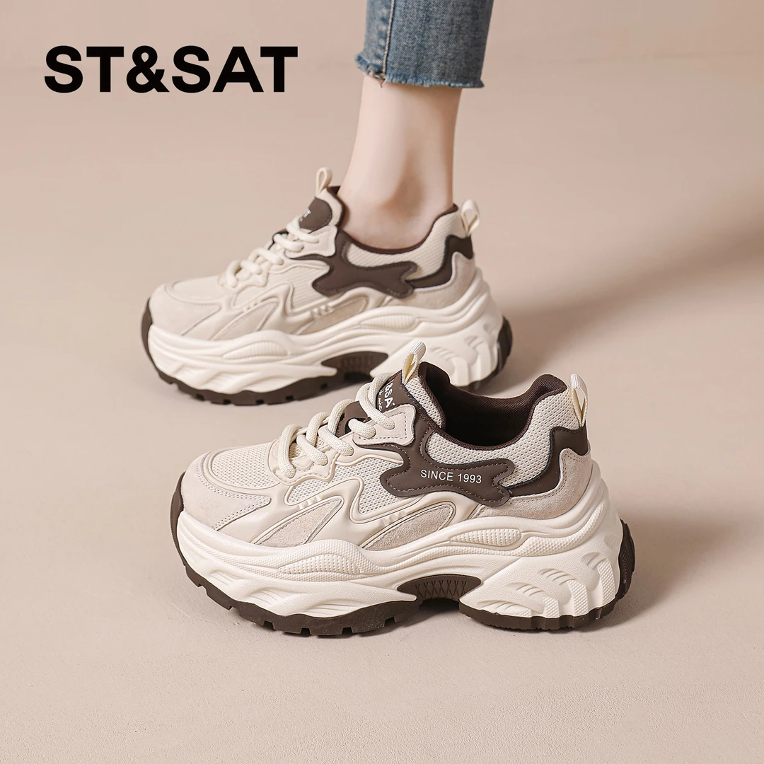 星期六显脚小老爹鞋女士2025新款增高休闲女鞋复古时尚爆款运动鞋