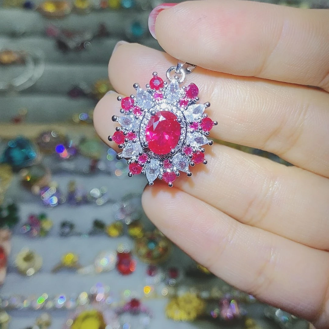 【闪购商品】绿水晶戒指银S925镶嵌