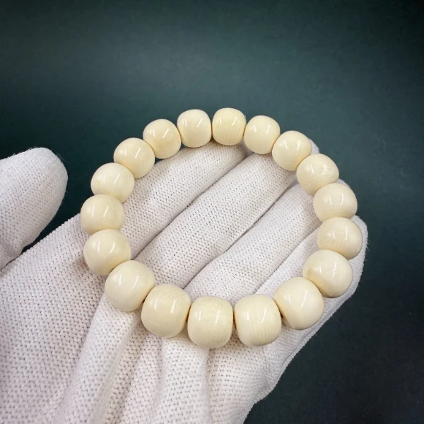 K3239天然猛犸牙手串 支持鉴定 假一罚四