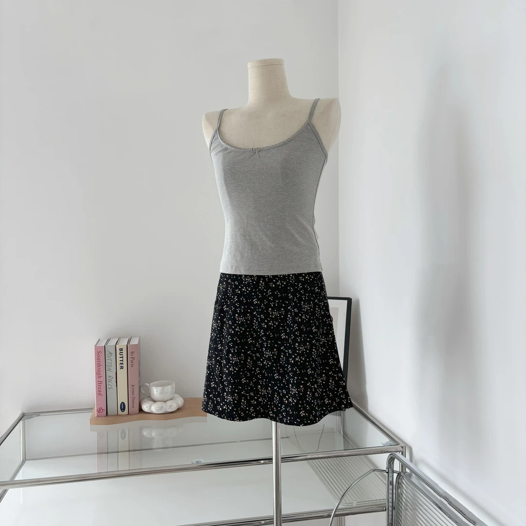 糯糯灰色背心吊带上衣4257-25-0908