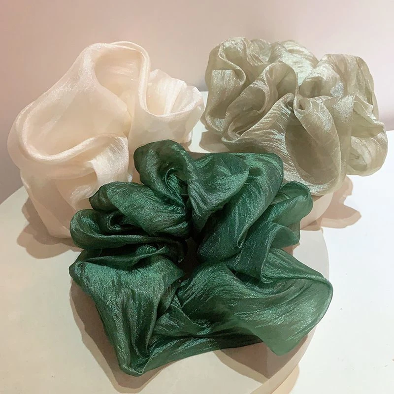 甜美清新可爱学生夏日发饰新款田园风格仙气云朵发网纱材质日韩