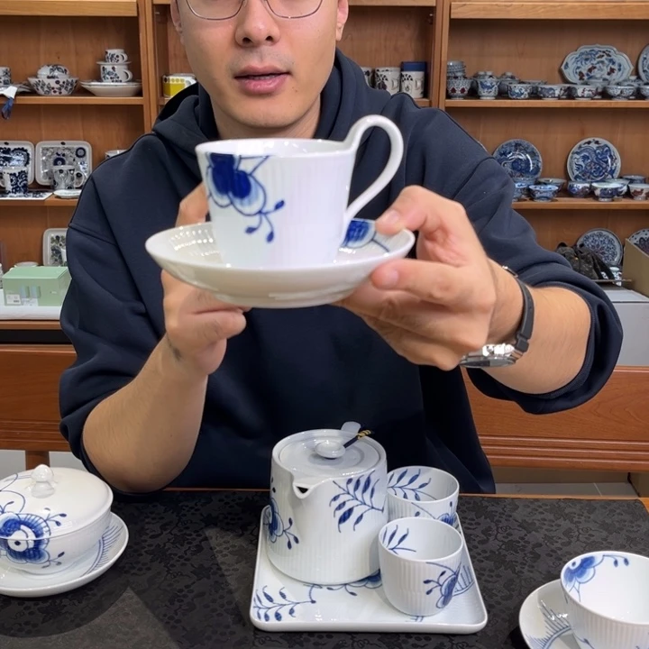 皇家哥本哈根咖啡杯碟套（无盒）