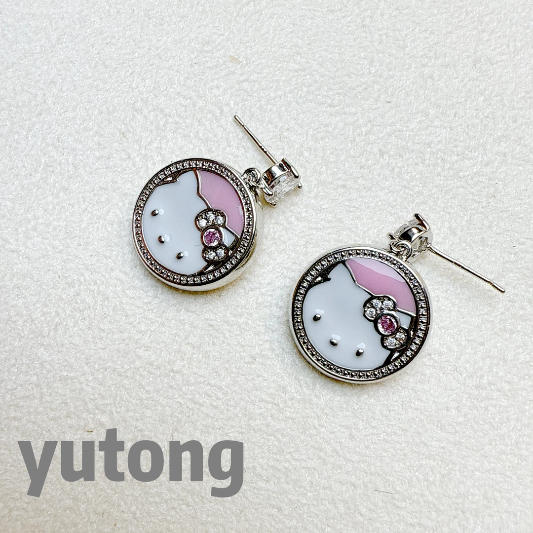 铜合金锆石耳饰 【雨桐轻奢饰品】设计款耳环YT02741