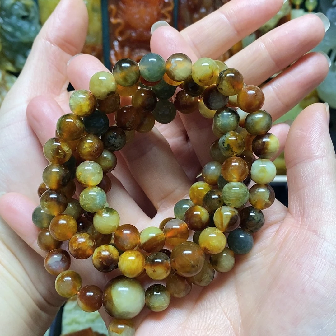 蛇纹石玉未镶嵌手链