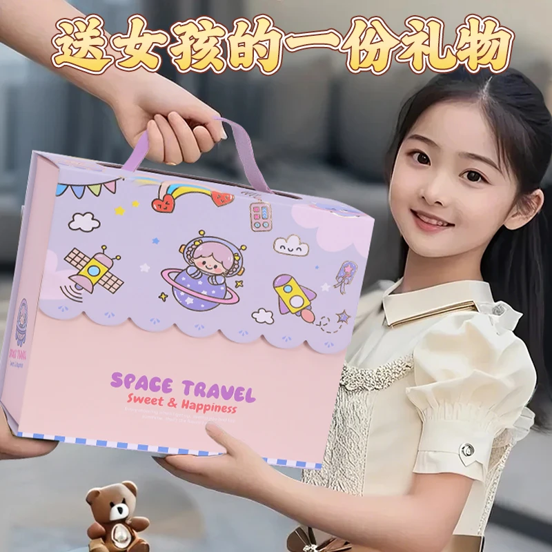 儿童diy串珠手链项链手工材料首饰礼盒套装琉璃手串女孩生日礼物