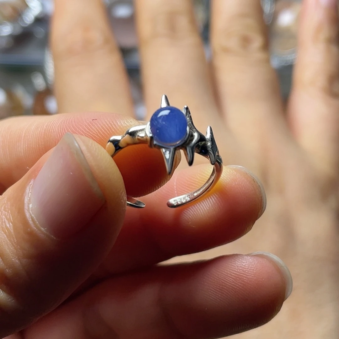 【闪购商品】水晶珠宝半成品银S925镶嵌戒指