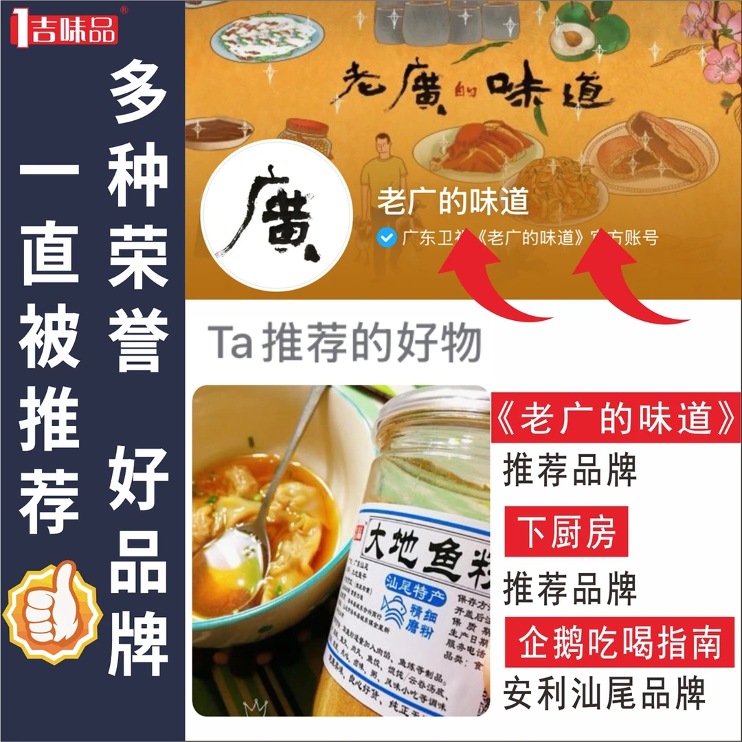 天然大地鱼粉100g 竹升面汤底深海铁脯粉广东汕尾比目鱼粉调味料