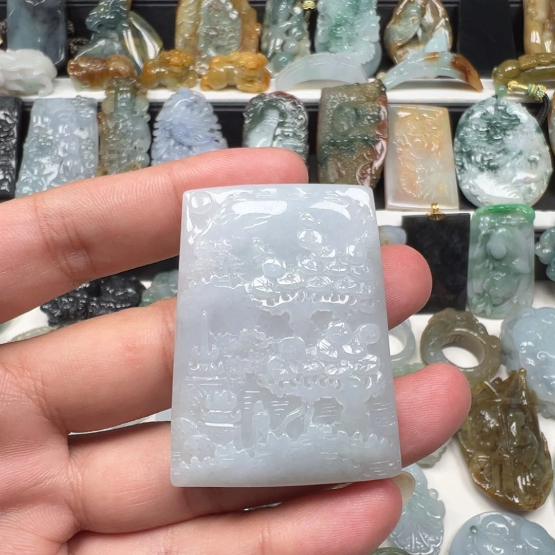 翡翠未镶嵌颈饰天然