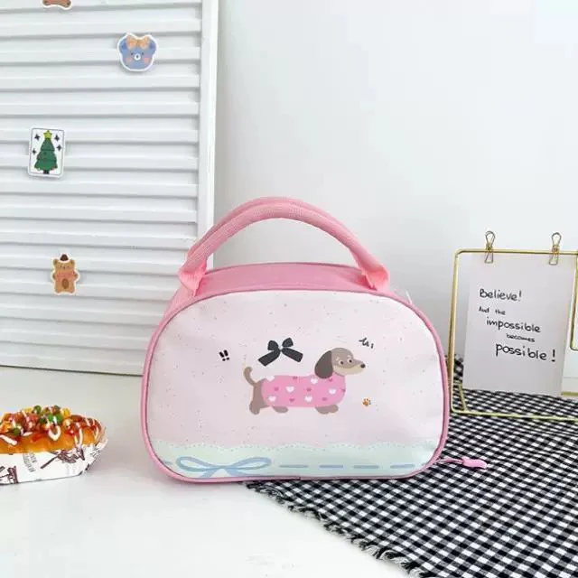 手提袋大容量多用旅行化妆包铝箔卡通保温兜上班族专用便当袋饭A