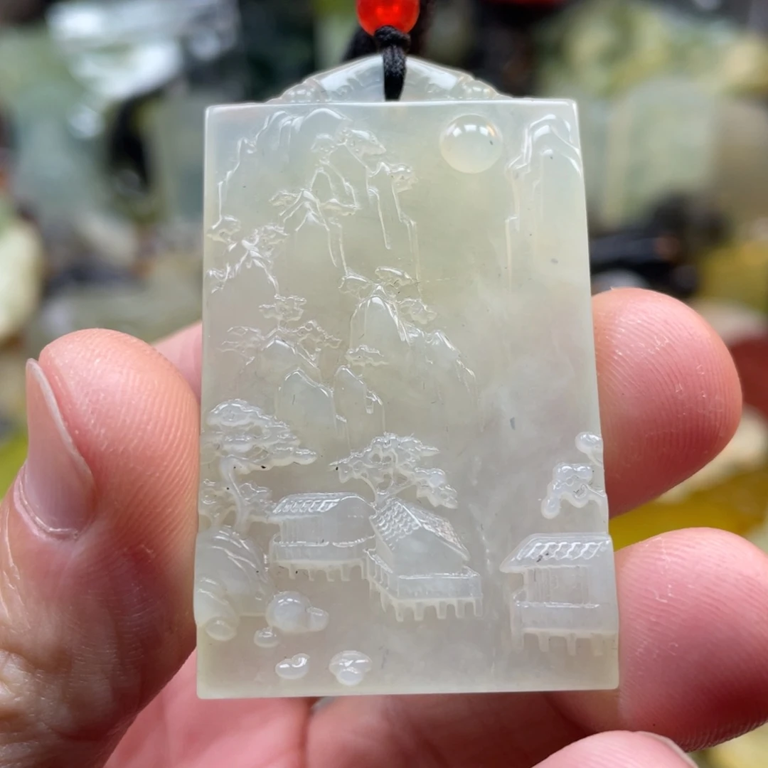 蛇纹石玉未镶嵌颈饰