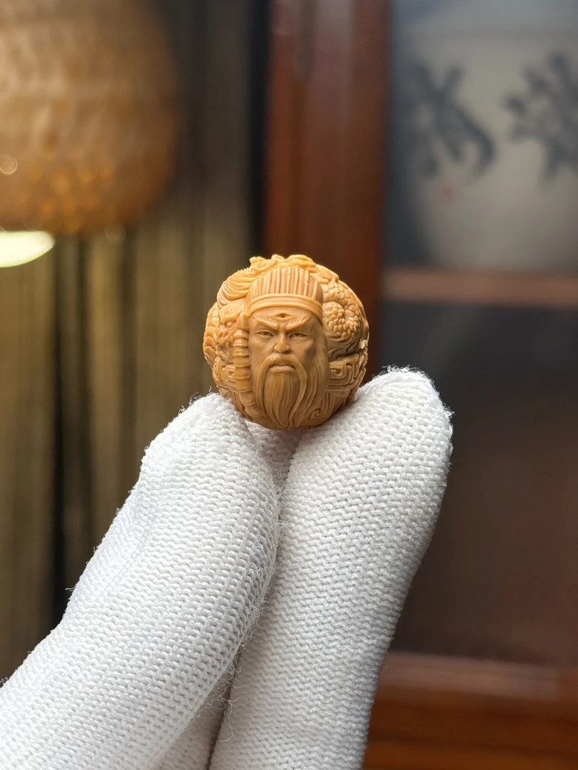 锦睿出品—纯手工雕刻单颗猴头核桃（殷太商文仲）