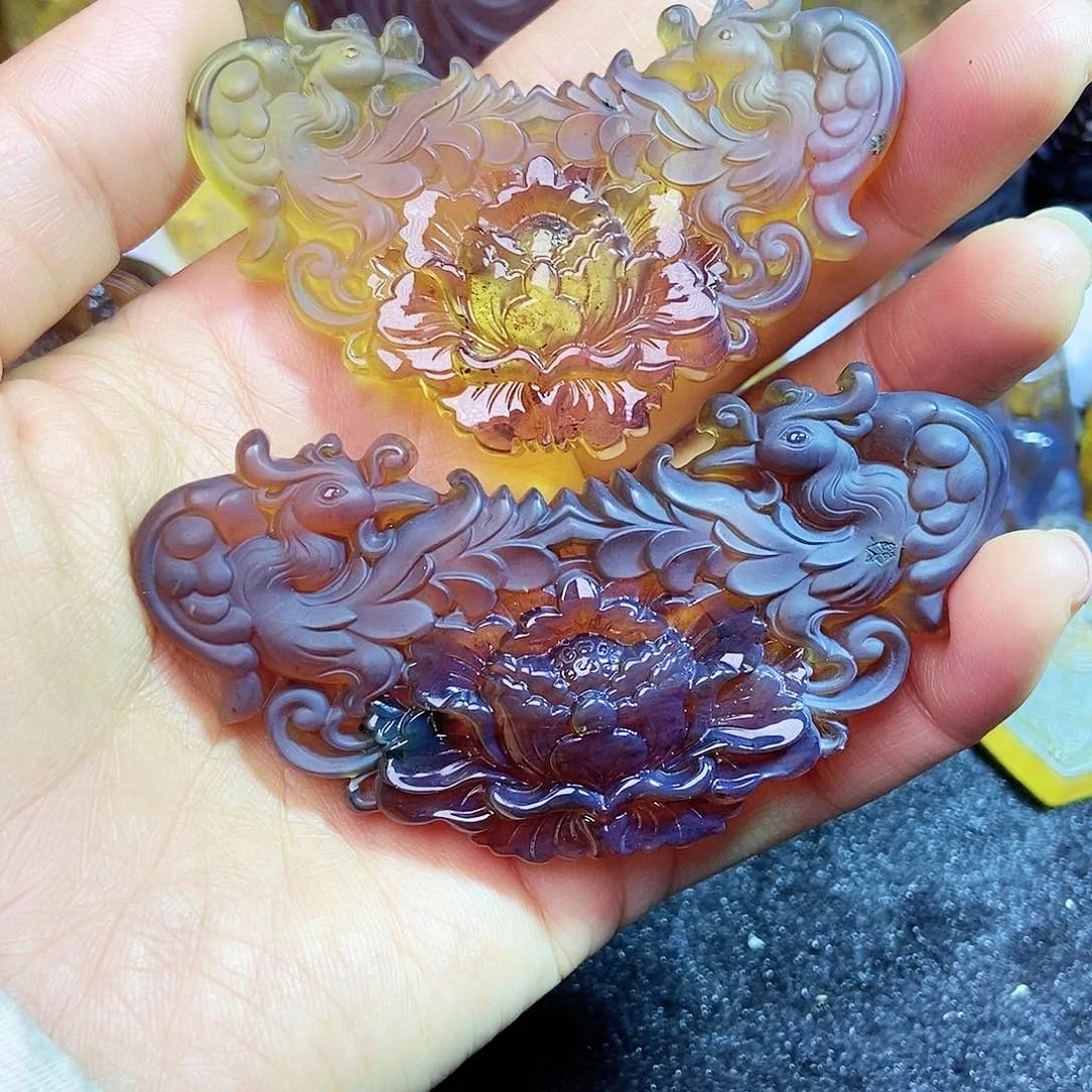 琥珀颈饰未镶嵌米*凤凰