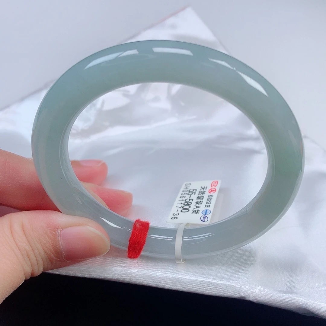 未镶嵌手镯翡翠55圆条