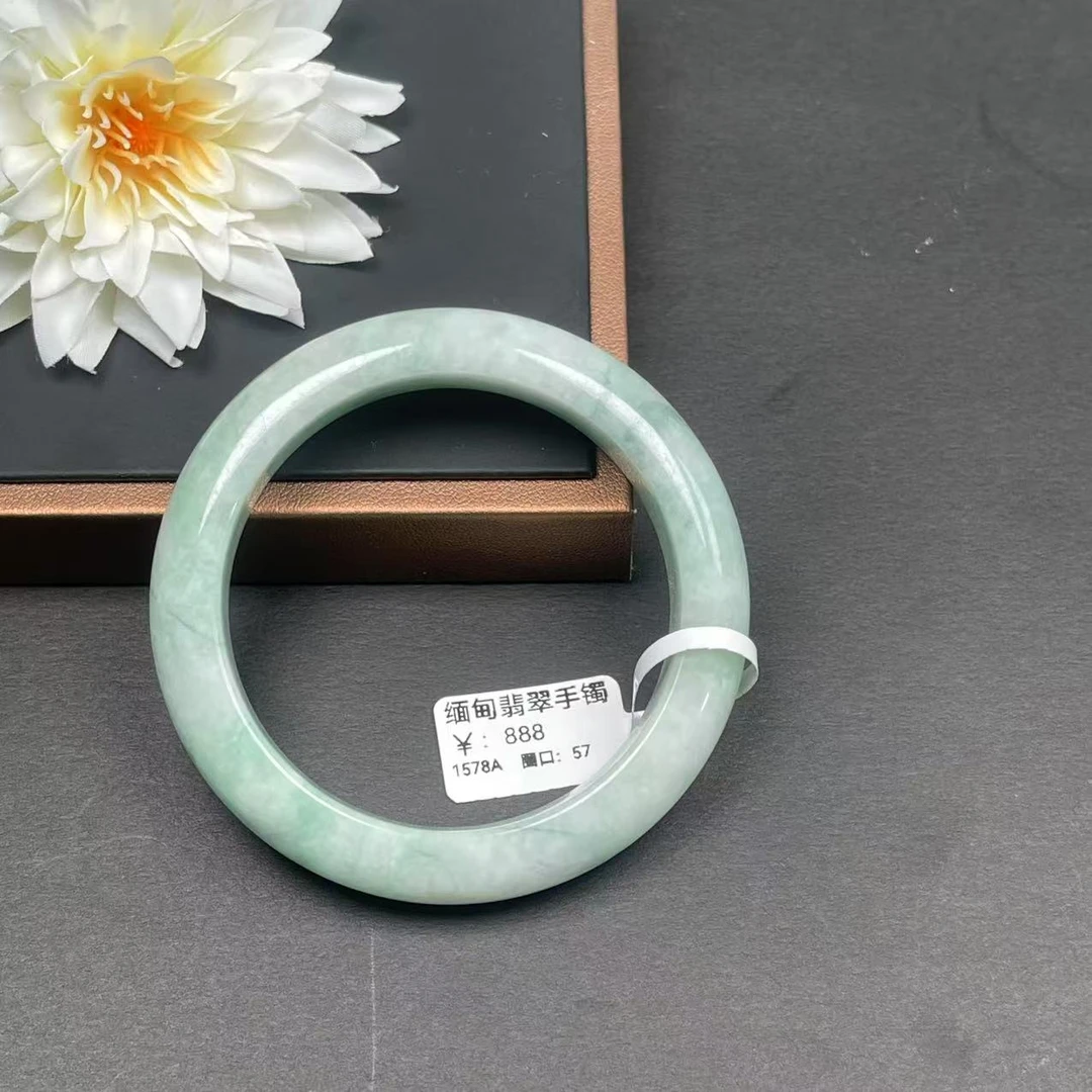 1578A正圈57圈口翡翠手镯