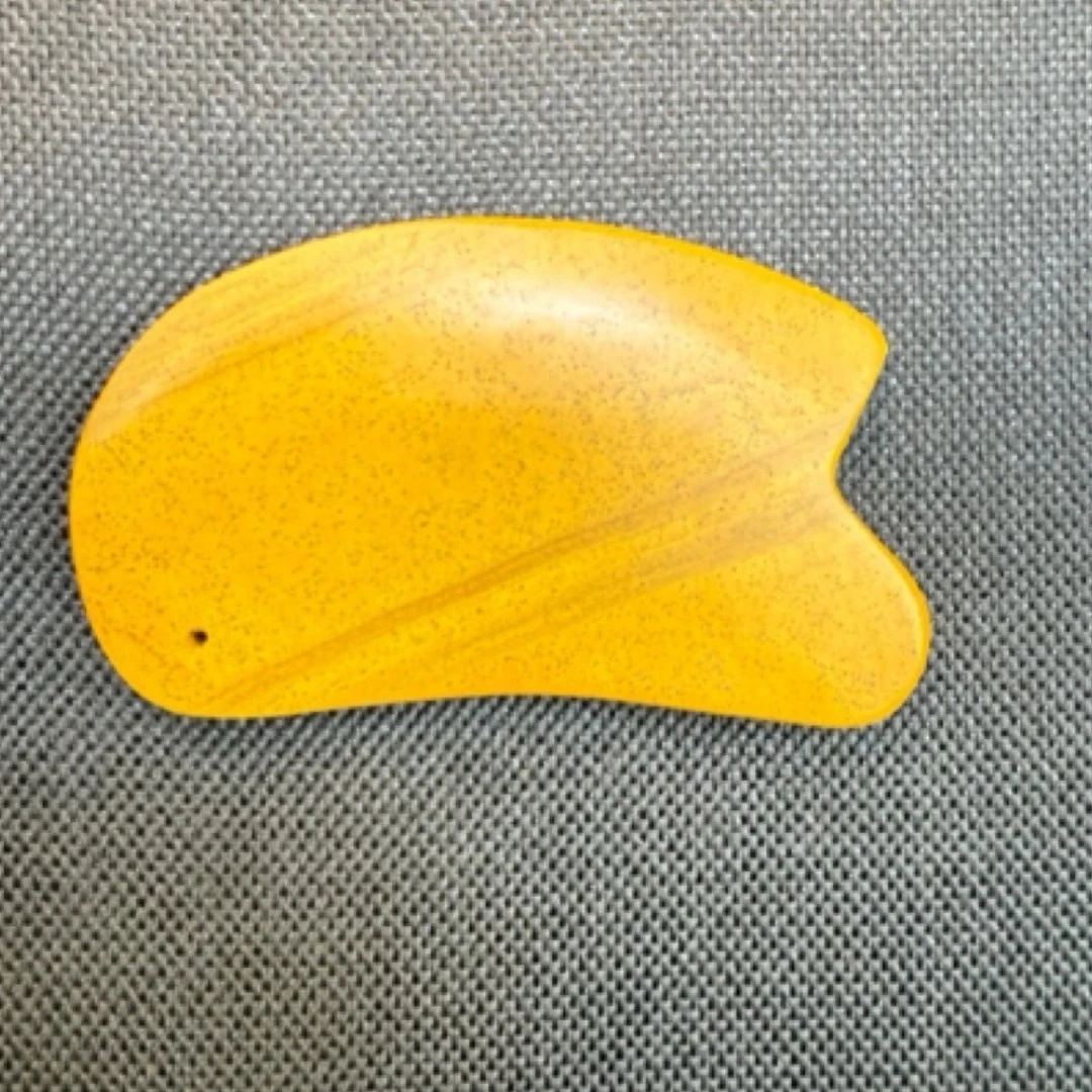 泗水砭石原石精品家用帝王黄刮板刮痧疏通刮脸板工具提拉按摩板