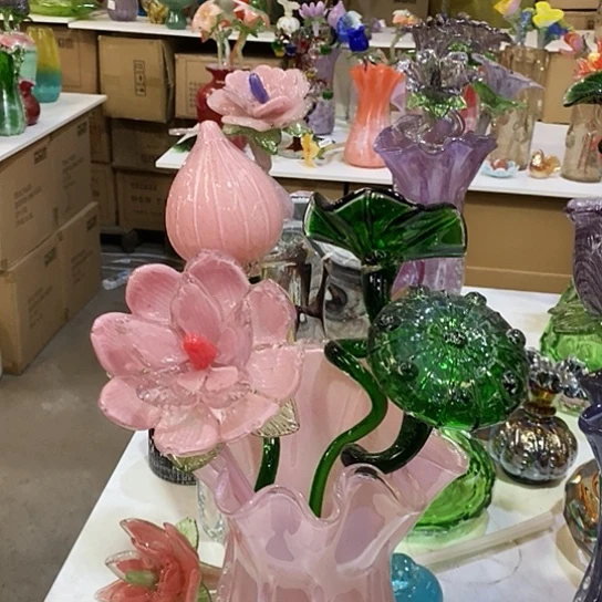 琉璃花瓶高45厘米宽12厘米