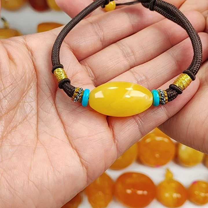 琥珀手串未镶嵌手链