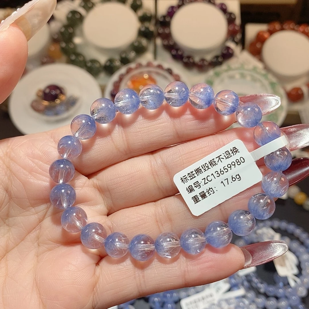 水晶手链未镶嵌i****p蓝发晶