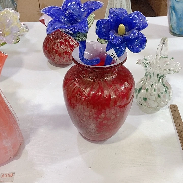 琉璃琉璃花瓶高度30厘米8厘米