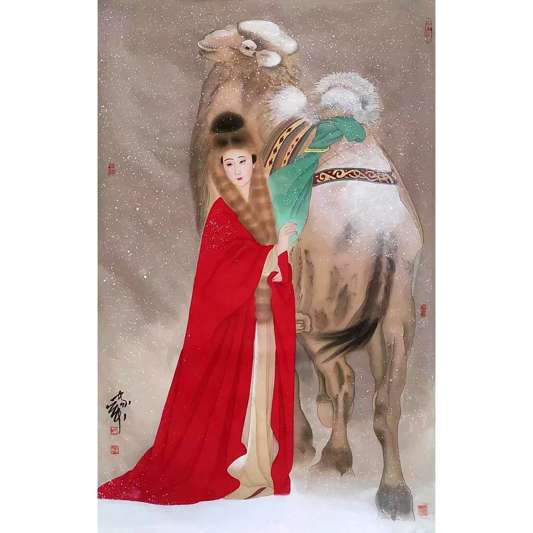 lot04 何家英 【昭君出塞】 120*80cm 8.6平方尺 绢本