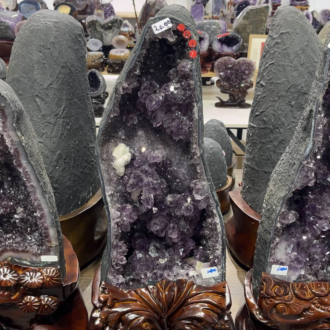 紫晶摆件未镶嵌紫晶洞