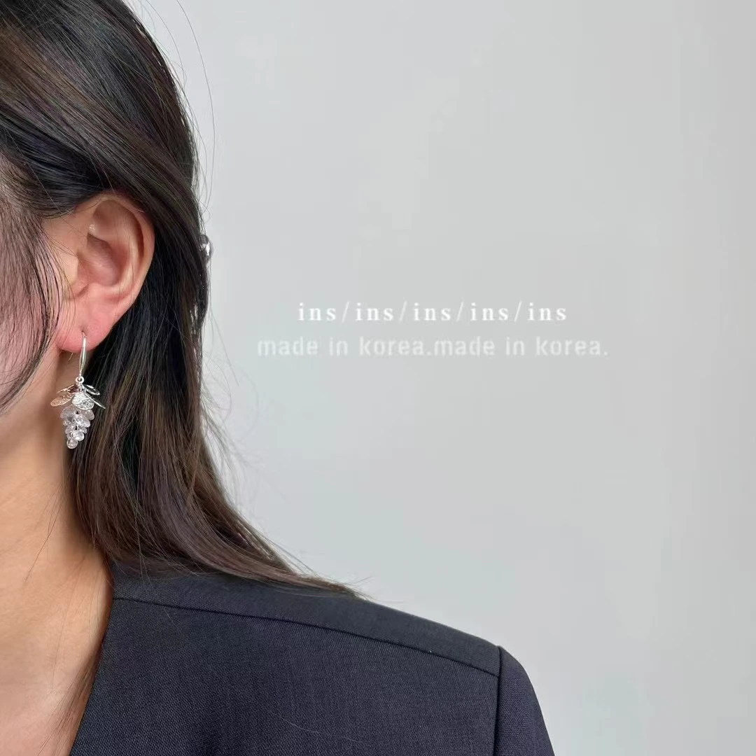 铜合金合成锆石耳饰 铜合金耳饰一单一付