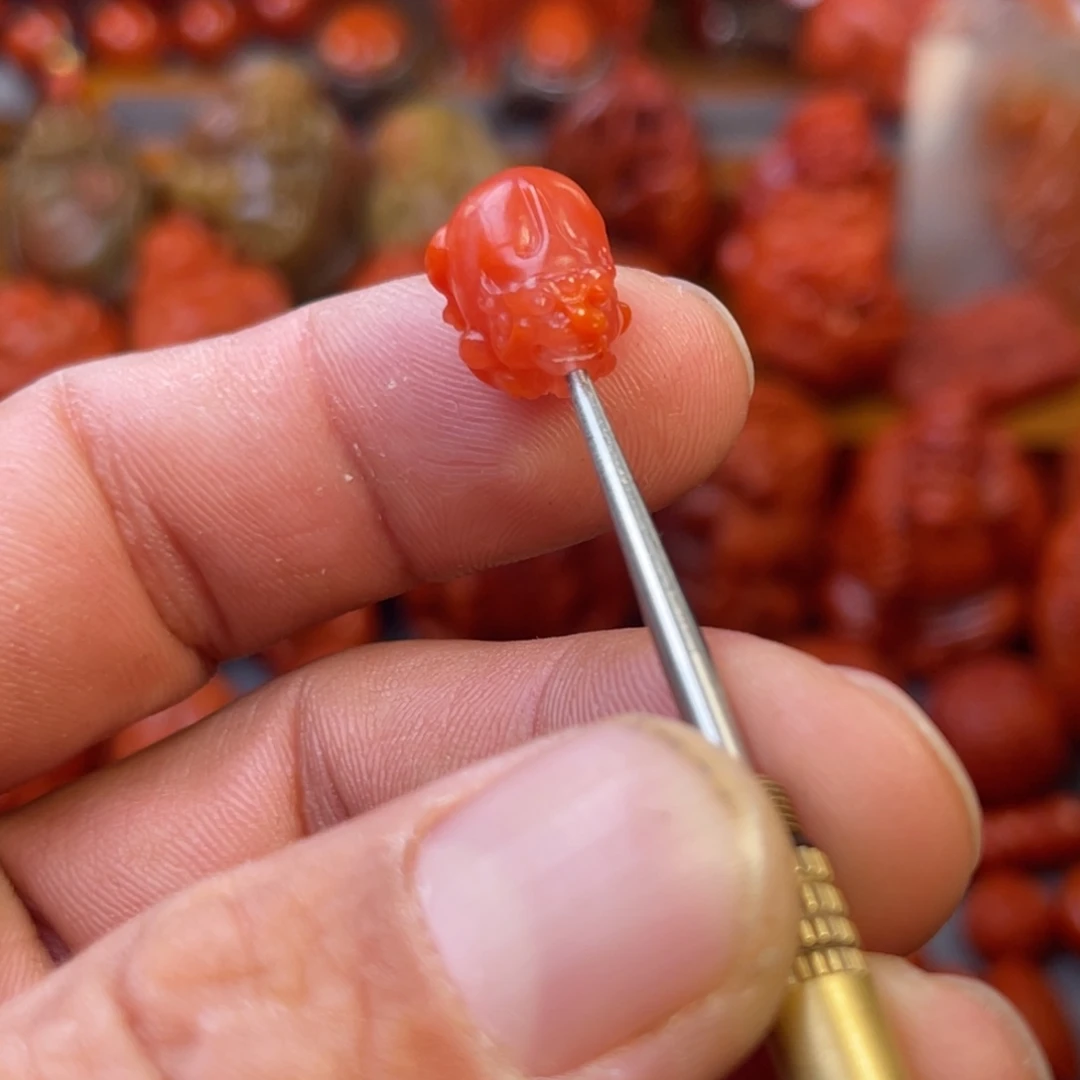 南红玛瑙未镶嵌川料精工貔貅背云卡10➕