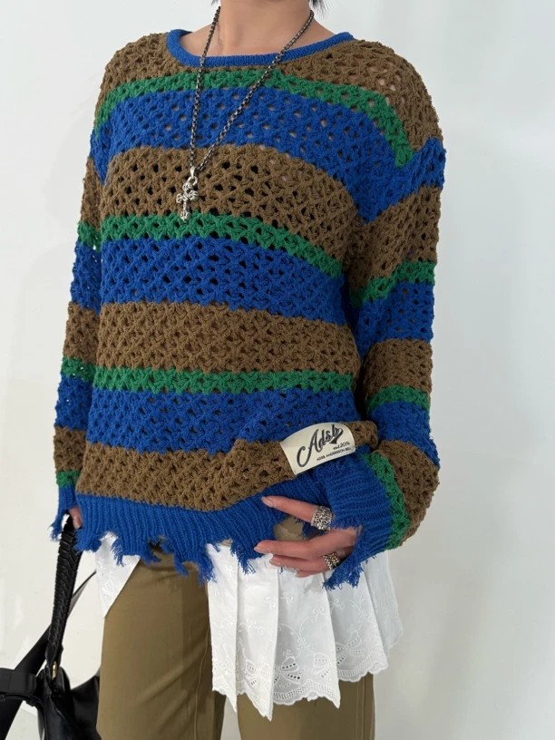 SOLSOL买手店ANDERSSON BELL 25春夏镂空针织毛衣250509PABL001